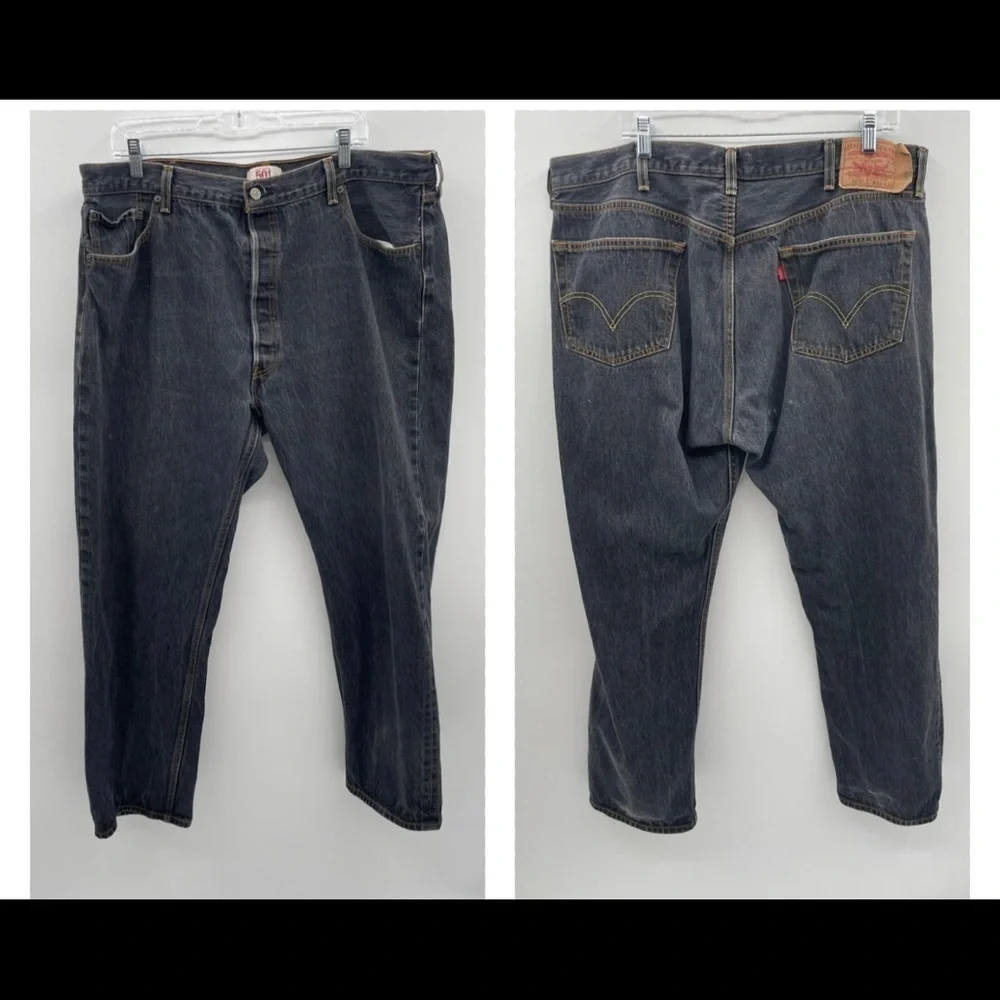 Levis original 501 button fly straight leg denim jean